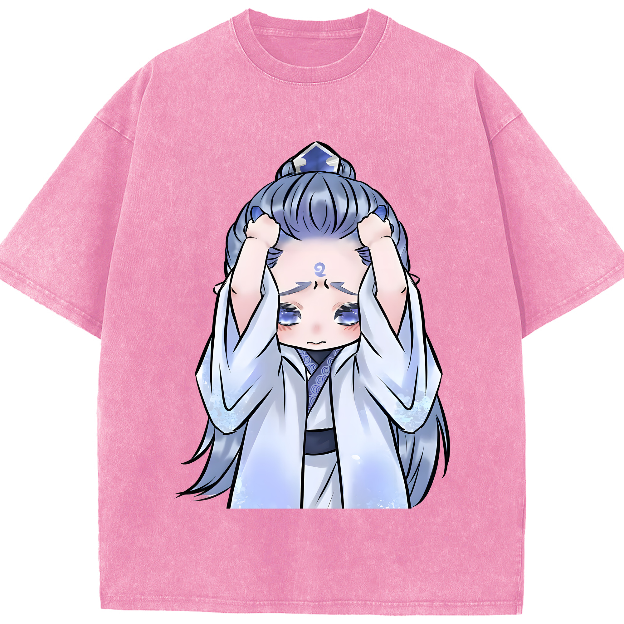 （画像用） Ne Zha 2 ナタ 魔童の大暴れ 綿100% ヴィンテージ風 半袖Tシャツ（フロントプリント）
